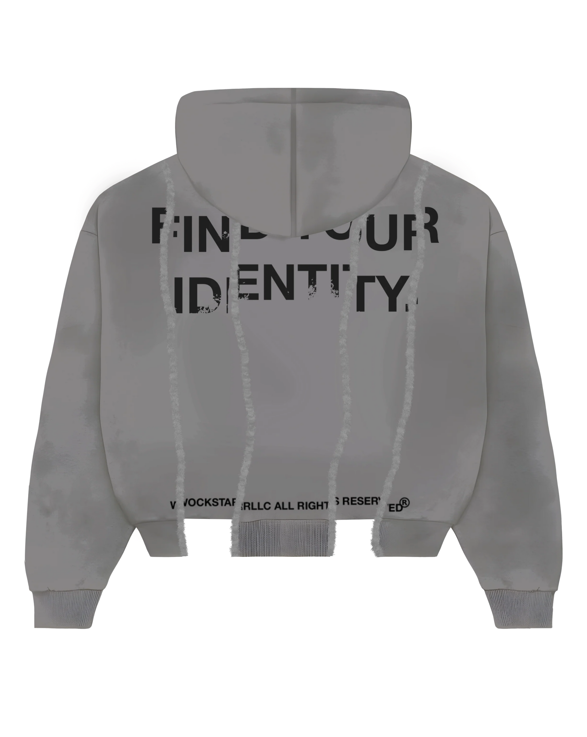 WASHED GREY "FYID" ZIP UP