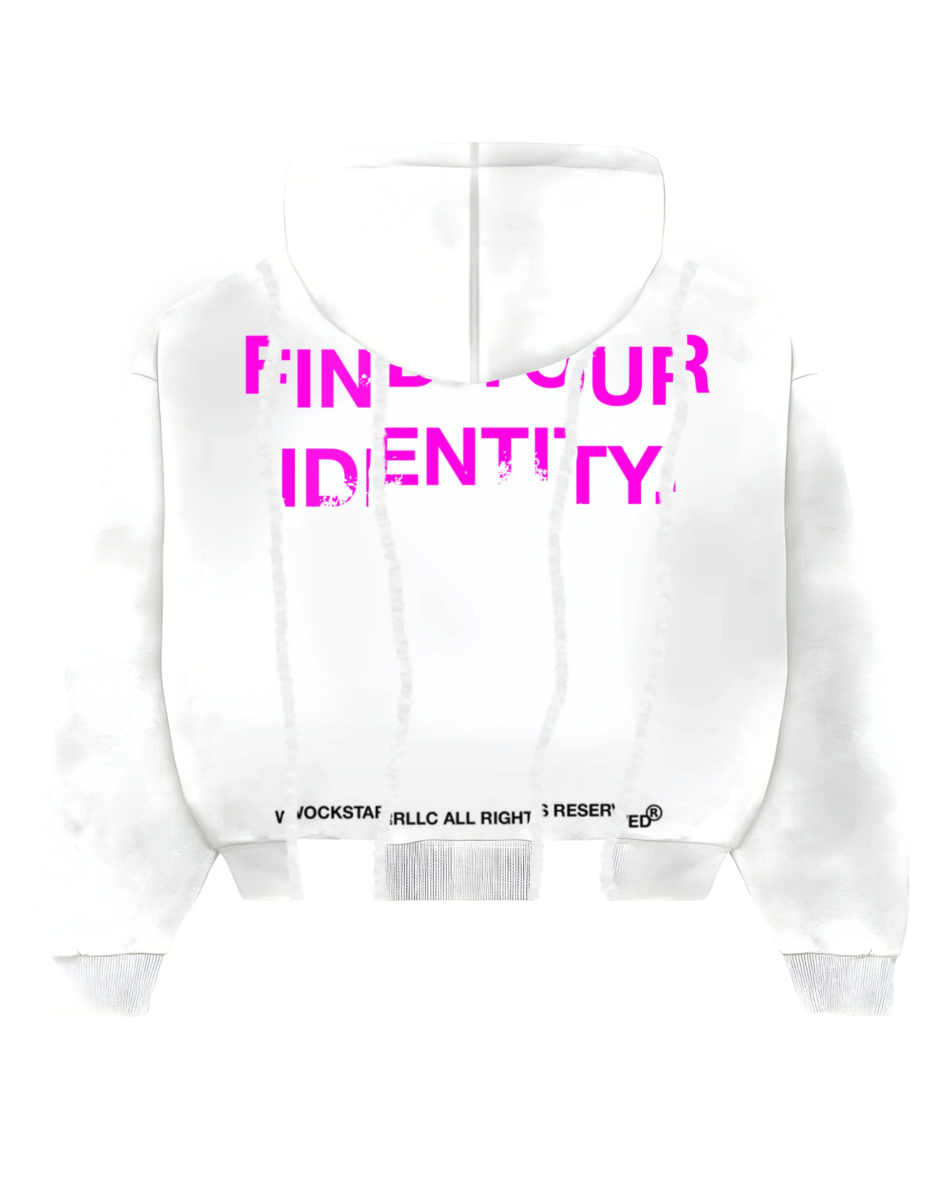 WHITE "FYID" ZIP UP